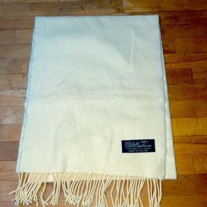 100% Cashmere - Vanilla Creme- Colored Scarf